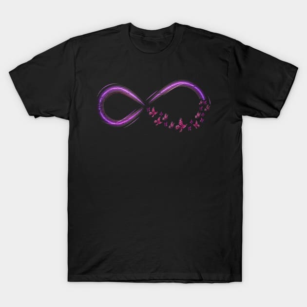 Infinity Butterfly T-Shirt by shirtsyoulike